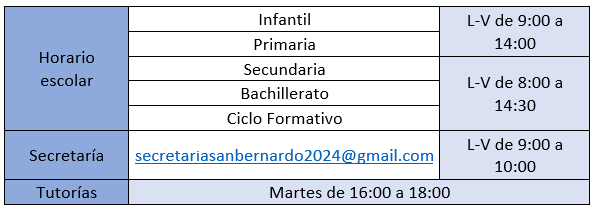 Horarios